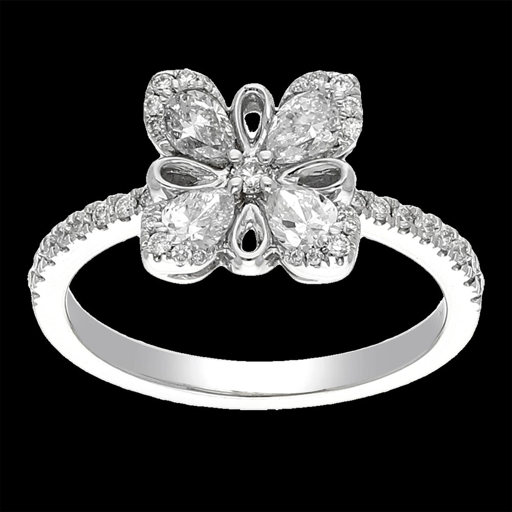 1.25 Carat Diamond Ring in 14K White & Yellow Gold for Sale