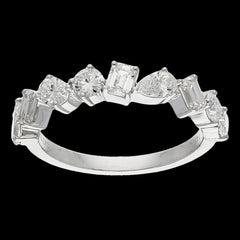 Buy 2.08 Carat Mixed Diamond Band in 14K White and Yellow Gold