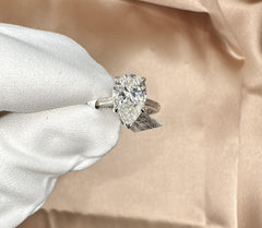 2.27 CT Pear Cut Lab-Grown Diamond Solitaire Ring for Sale