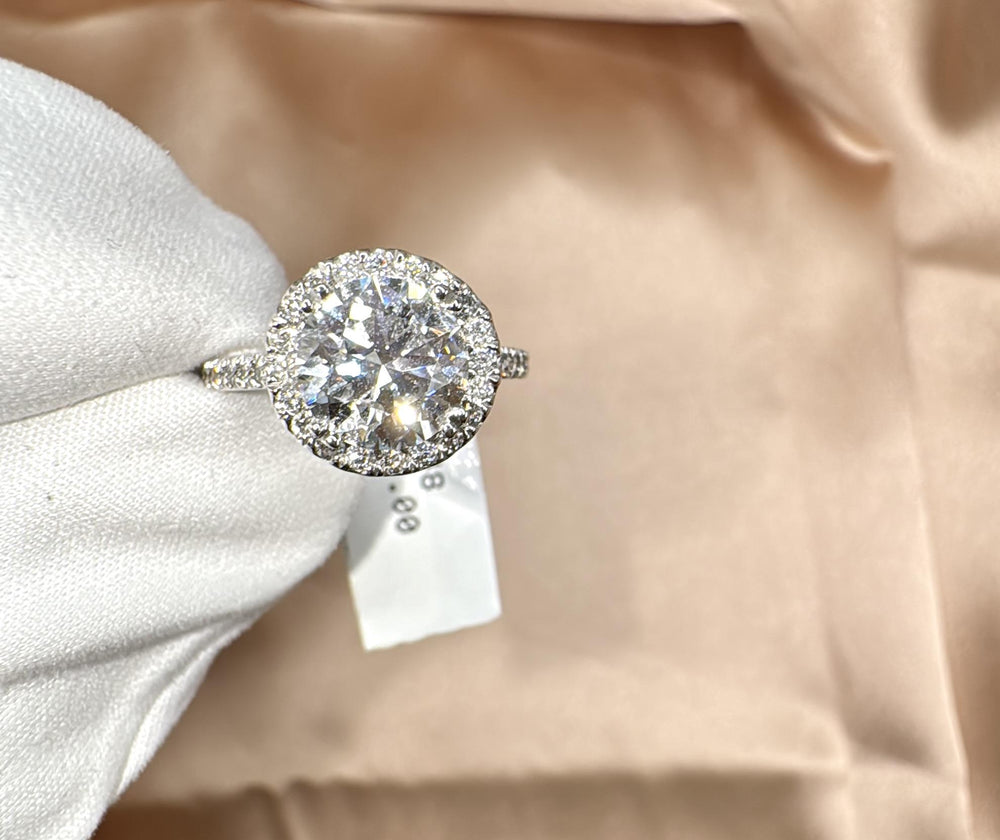 Buy 2.73 CTW Round Cut Lab-Grown Diamond Halo Ring Online
