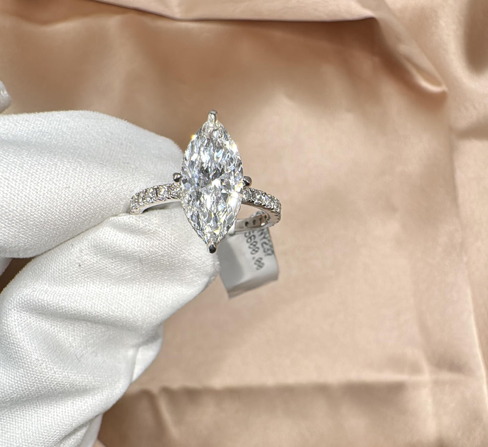 Buy 3.13 CTW Marquise Cut Lab-Grown Diamond Ring Online