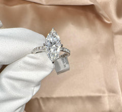 Buy 3.13 CTW Marquise Cut Lab-Grown Diamond Ring Online