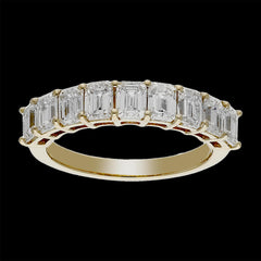 2.54 Carat Emerald Diamond Band for Sale Online