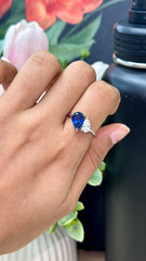 Buy Toi Et Moi Pear Shaped Blue Sapphire and Diamond Ring