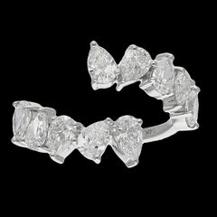 Buy 3 Carat Pear Cut Diamond Band Online | Diamond Ring Store