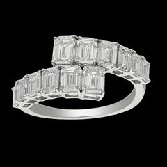 Buy 4 Carat Emerald Diamond Band in 14K White or Yellow Gold