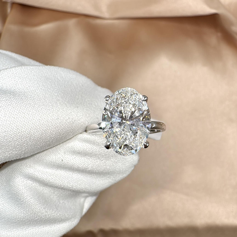 Buy 4.03 CT Oval Cut Lab-Grown Diamond Solitaire Ring Online