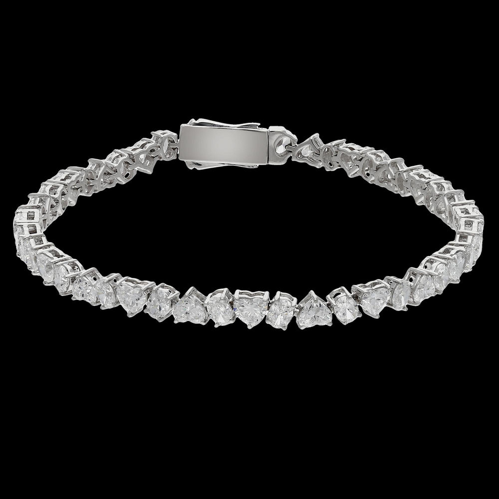 Buy 10.04 CT Lab-Grown Heart & Oval Diamond Bracelet Online