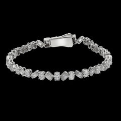 Buy 8.52 Carat Oval & Emerald Diamond Tennis Bracelet Online