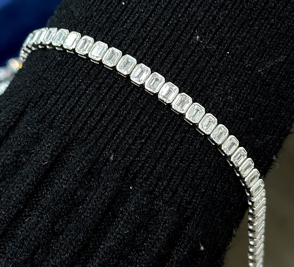 Buy 10 CT Lab-Grown Emerald Diamond Tennis Bracelet Online
