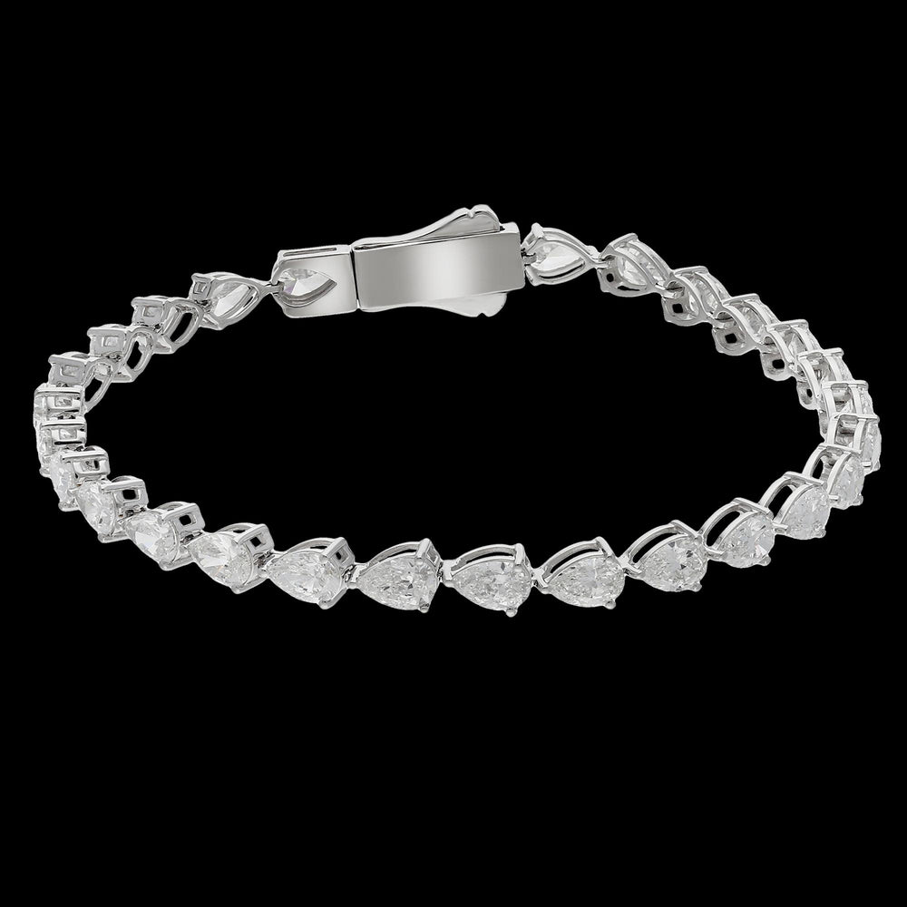 8.05 CTW Pear-Shaped Diamond Tennis Bracelet for Sale Online