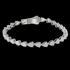 8.05 CTW Pear-Shaped Diamond Tennis Bracelet for Sale Online