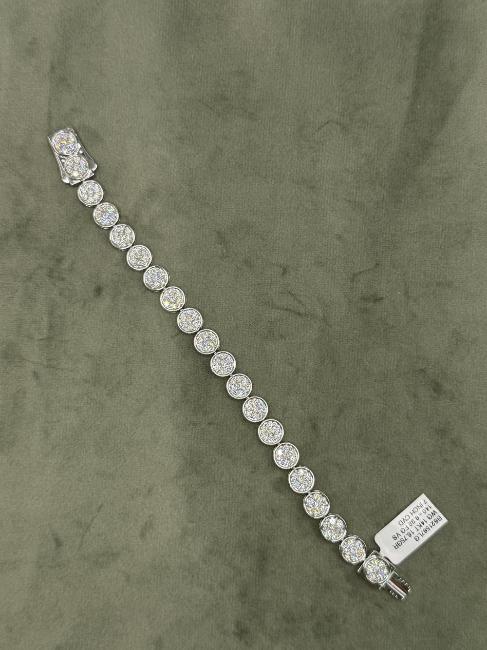Buy 8.92 CT Lab-Grown Cluster Diamond Tennis Bracelet Online