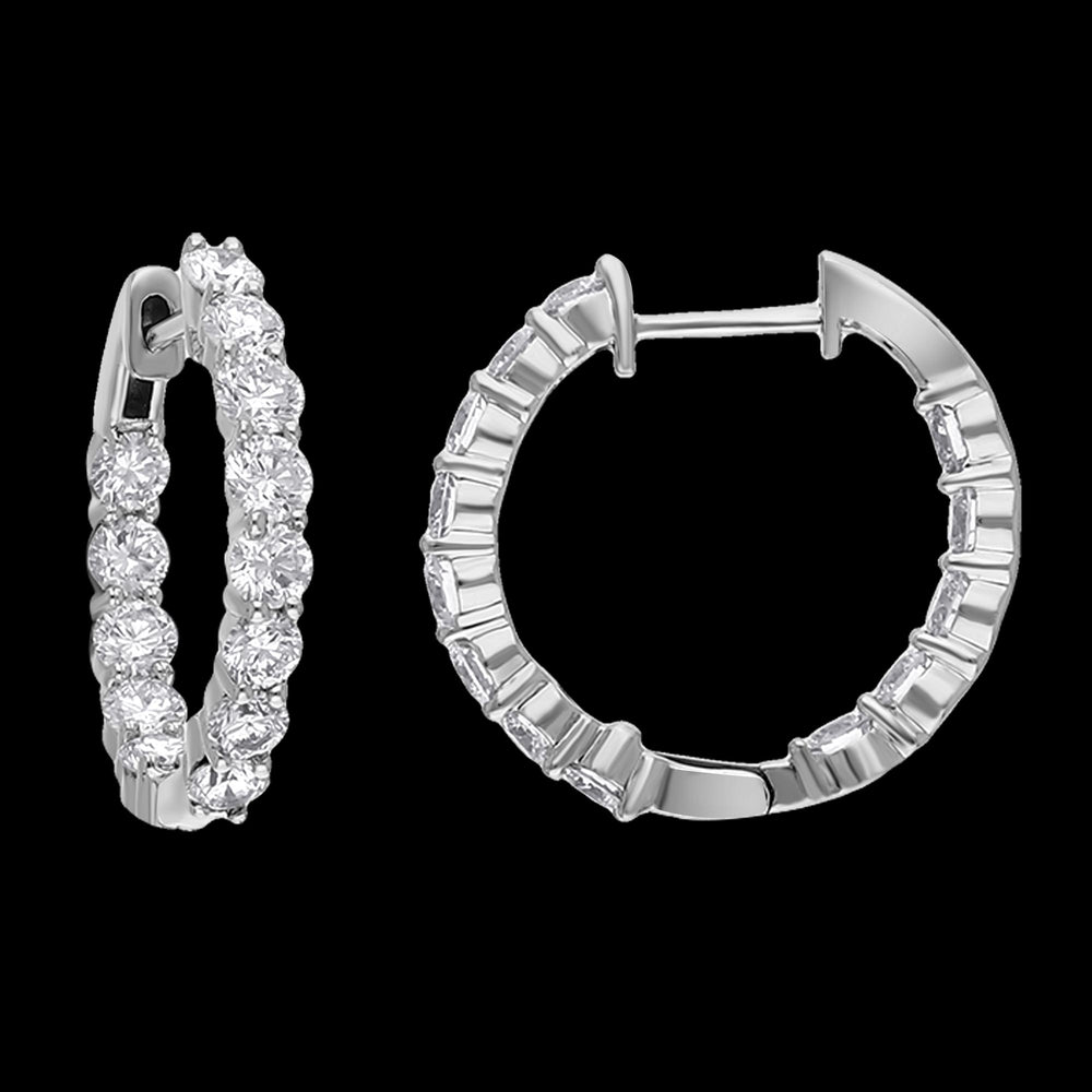 Buy 2.32 CT Stylish Lab-Grown Diamond Huggie Earrings Online