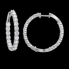 Buy Premium 5.41 Carat Lab-Grown Diamond Hoop Earrings Online