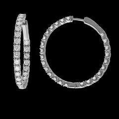 Buy 4.46 CT Lab-Grown Diamond Inside-Out Hoop Earrings Online