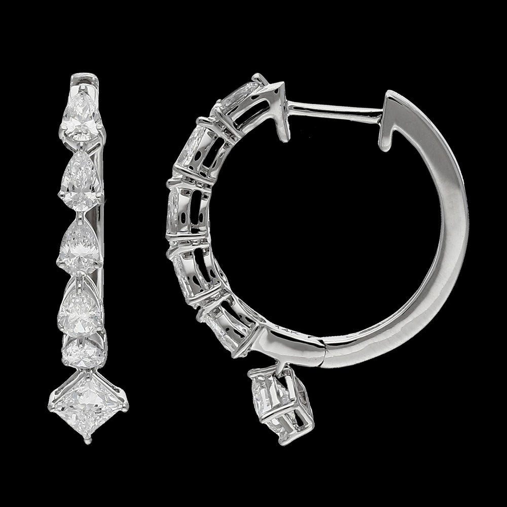 Buy 2.01 Carat Diamond Earrings in 14K White & Yellow Gold