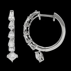 Buy 2.01 Carat Diamond Earrings in 14K White & Yellow Gold