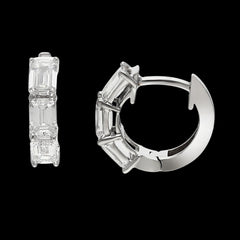 1.62 Carat Lab-Grown Diamond Huggie Earrings for Sale Online