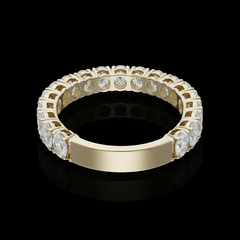 6.25 Carat Oval Diamond Band in 14K White & Yellow Gold | Size 4-11