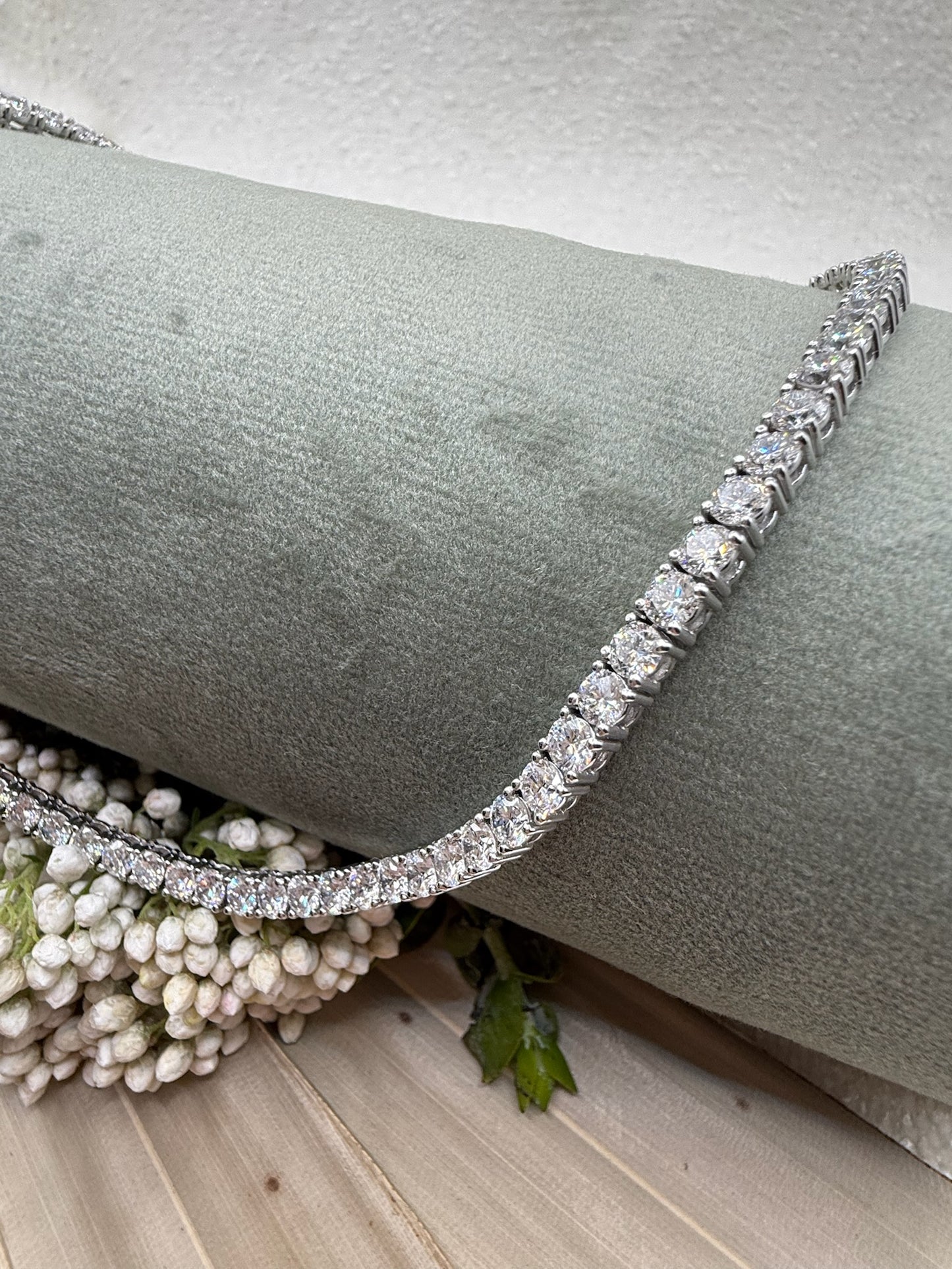 Lab Grown Tennis Necklaces