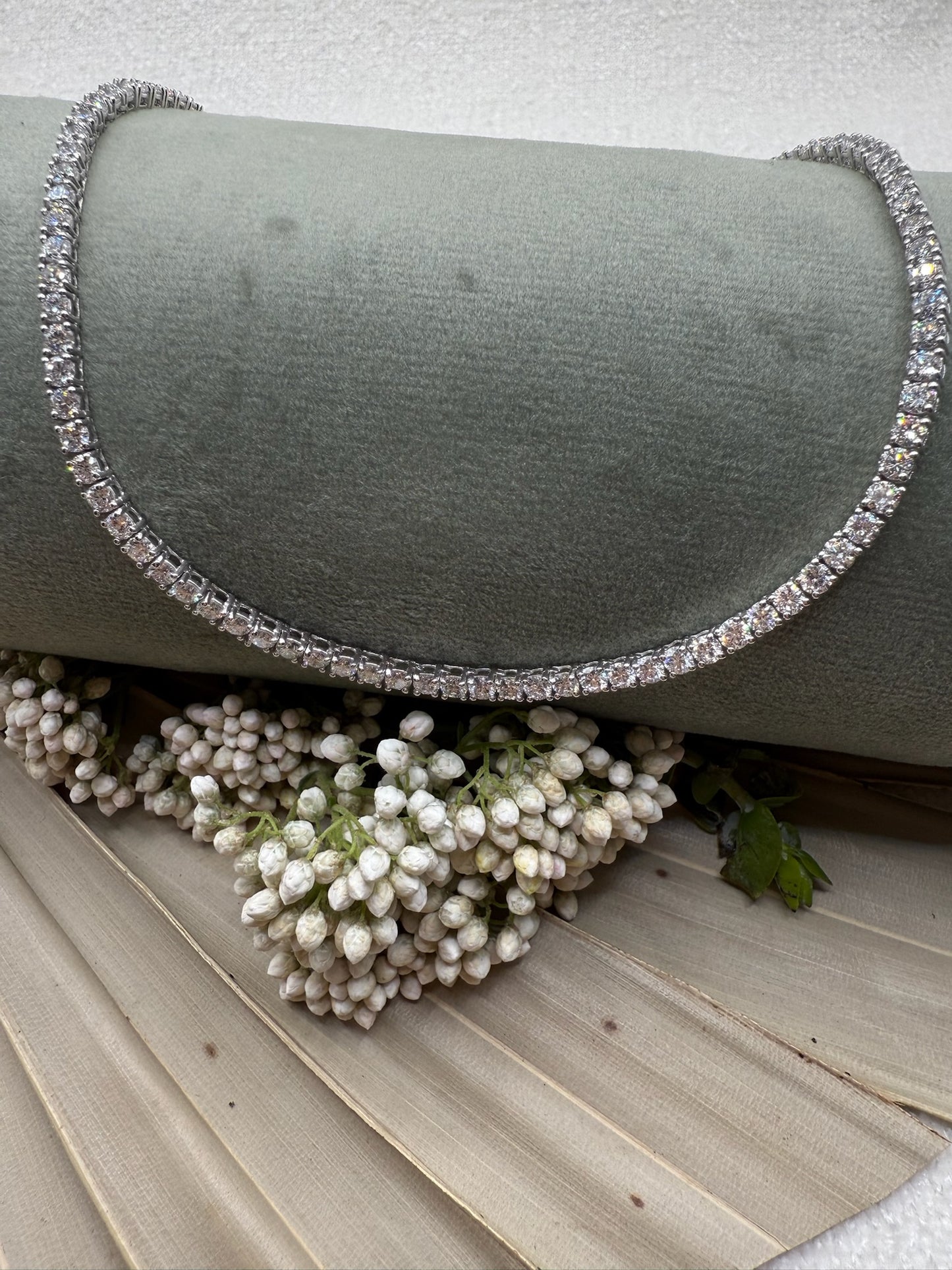 Lab Grown Tennis Necklaces