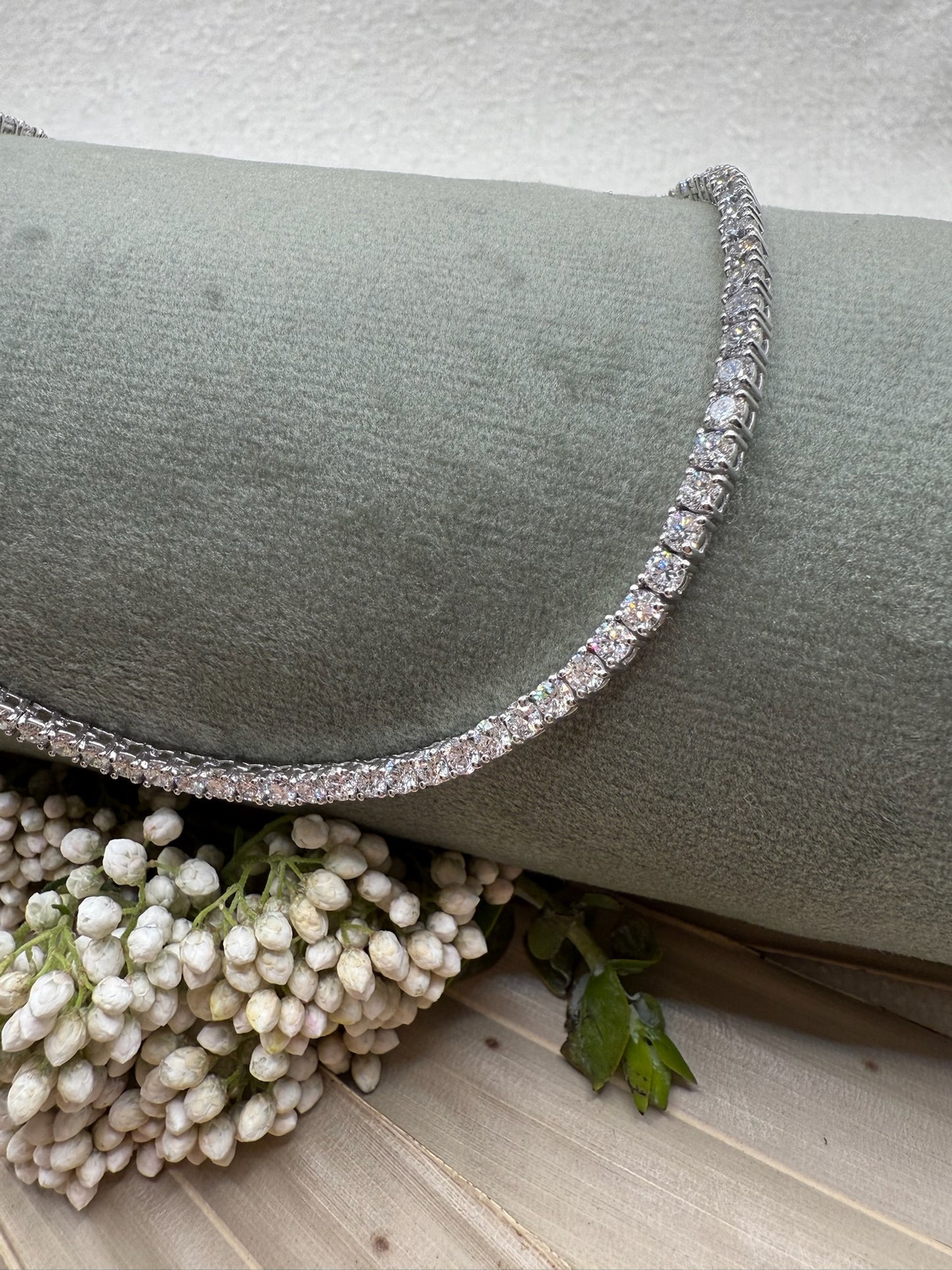 Lab Grown Tennis Necklaces