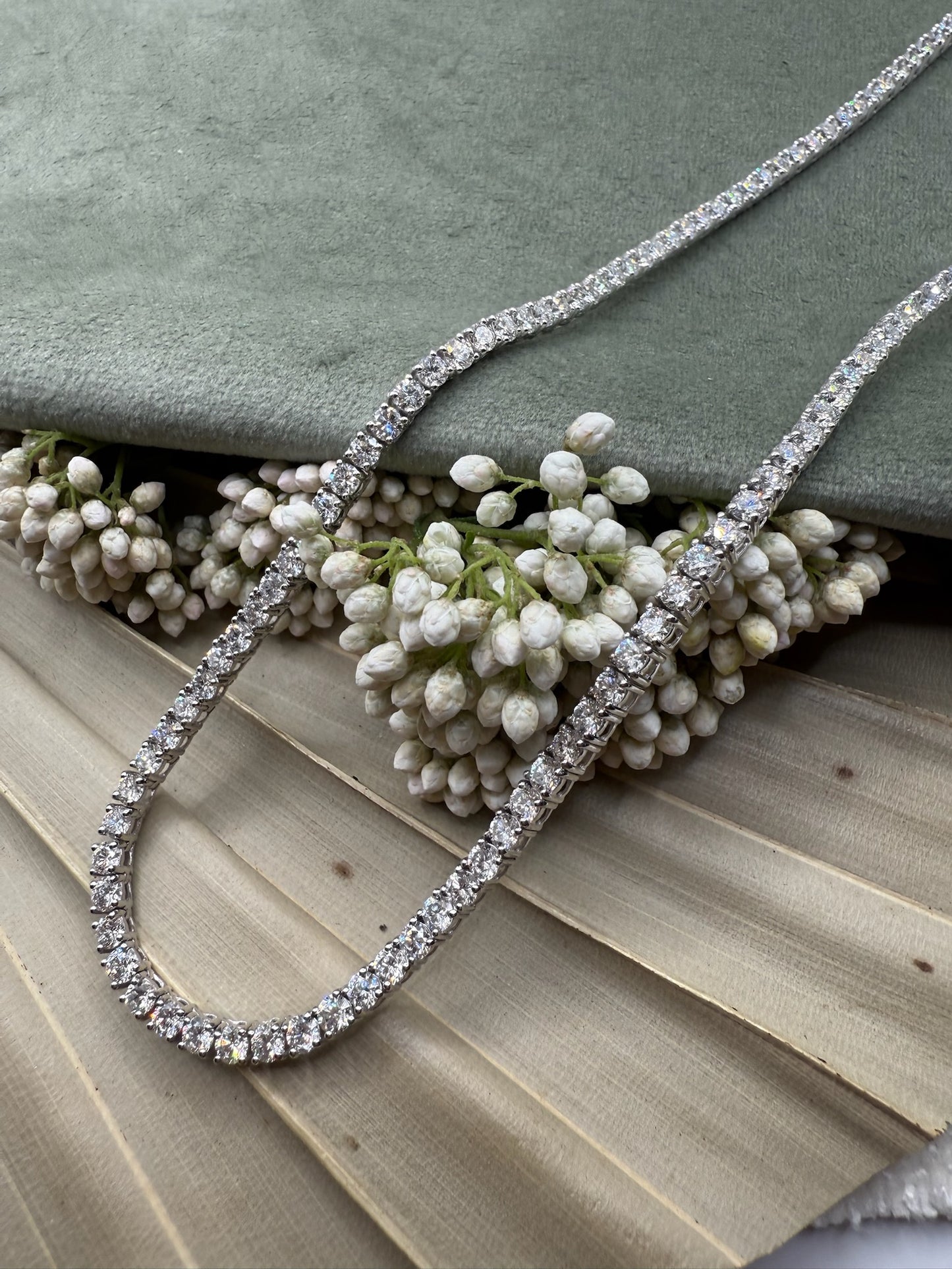 Lab Grown Tennis Necklaces