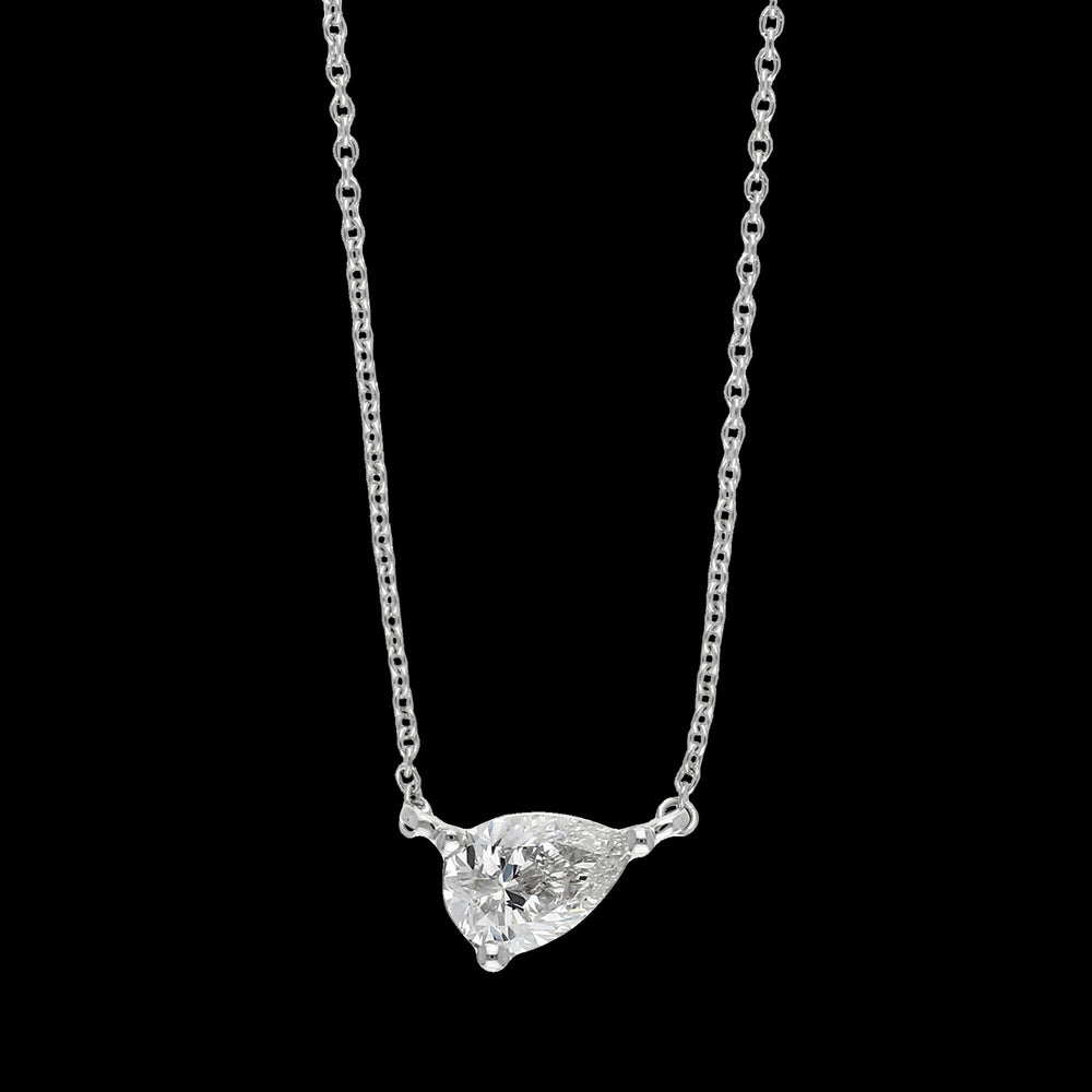 Buy 1.00 CT Pear-Shaped Diamond Pendant Necklace Online
