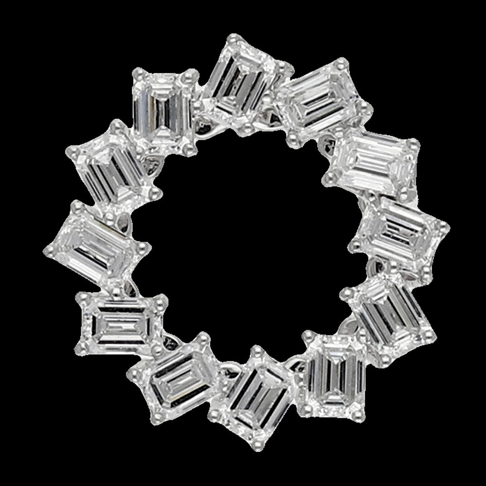 Buy 1.57 CT Emerald Cut Lab-Grown Diamond Pendant Online