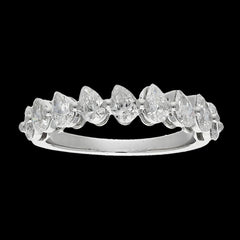 Buy 2 Carat Pear Cut Diamond Band in 14K White & Yellow Gold
