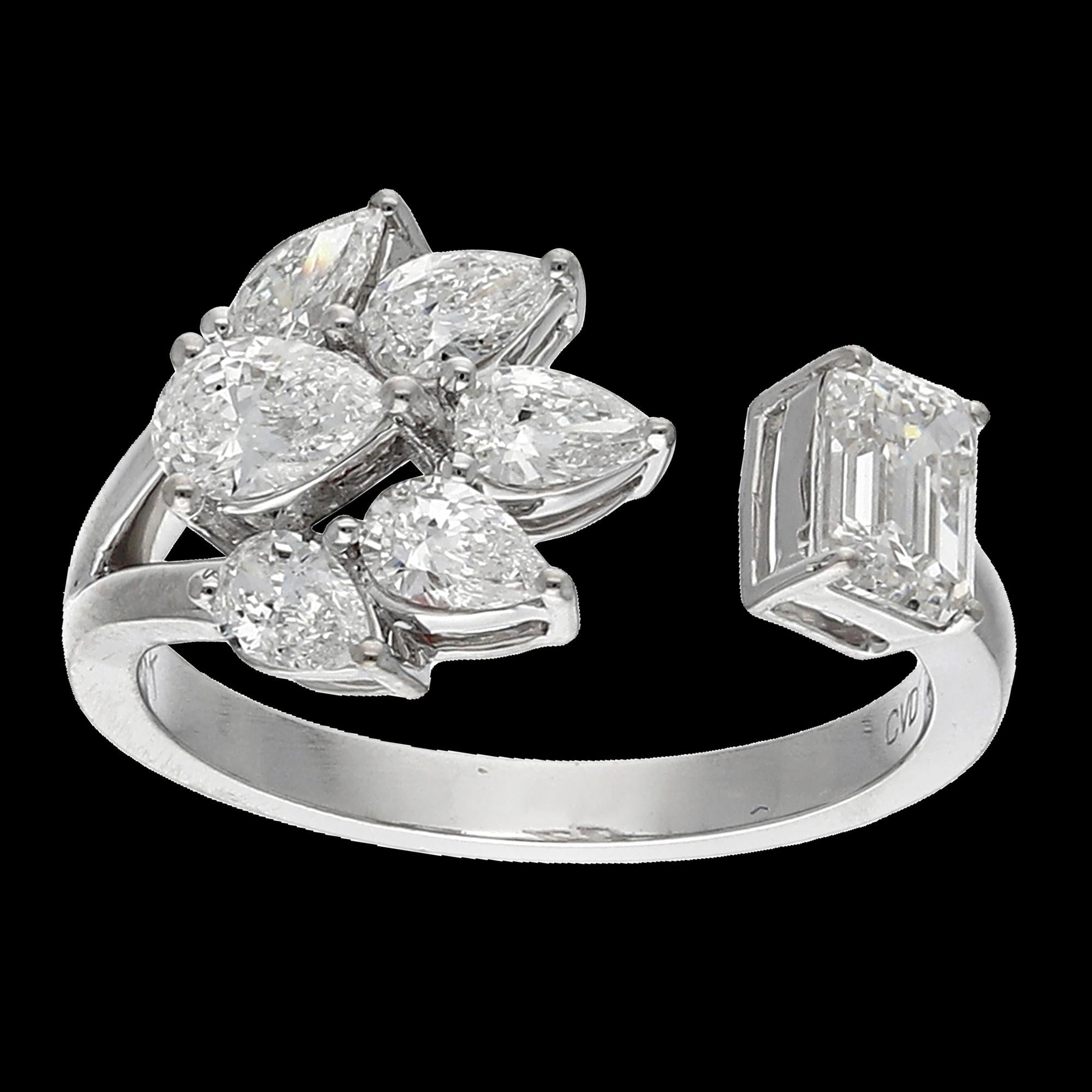 Buy Elegant 2.08 Carat Diamond Ring in 14K White & Yellow Gold
