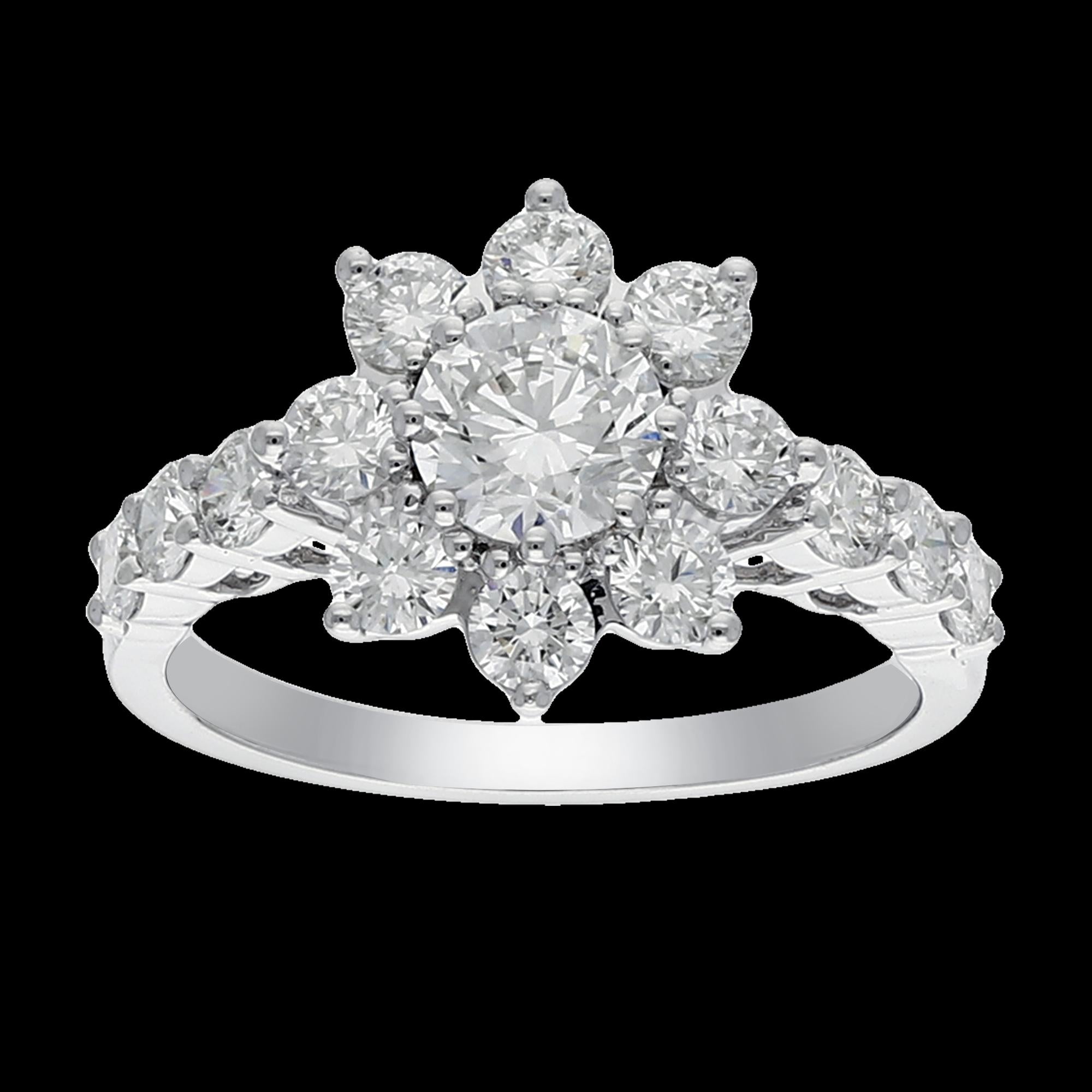 Buy 2.40 Carat Diamond Ring in 14K White & Yellow Gold Online

