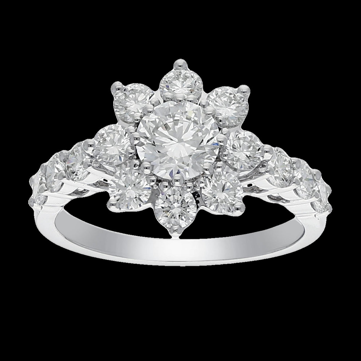 Buy 2.40 Carat Diamond Ring in 14K White & Yellow Gold Online
