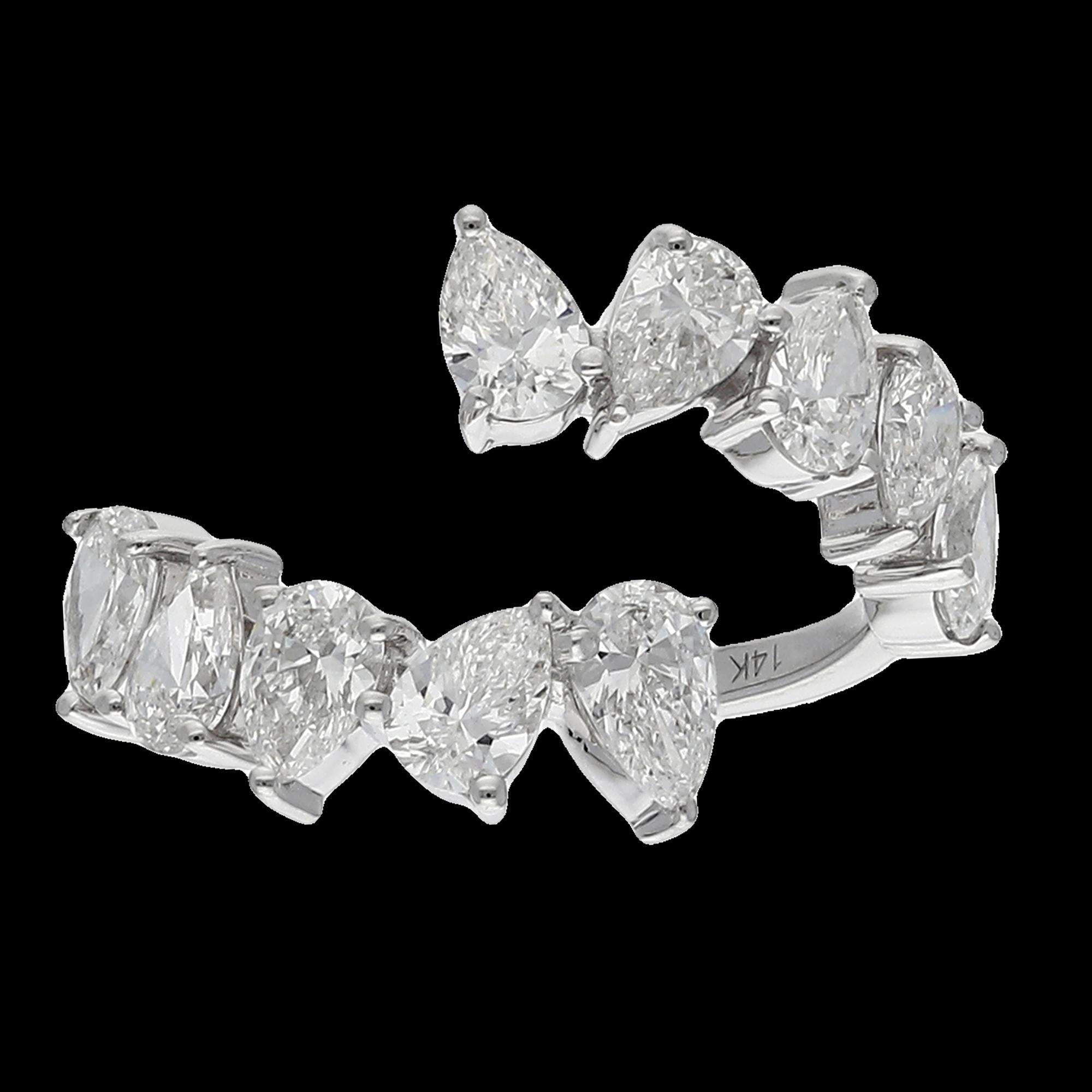 Buy 3 Carat Pear Cut Diamond Band Online | Diamond Ring Store
