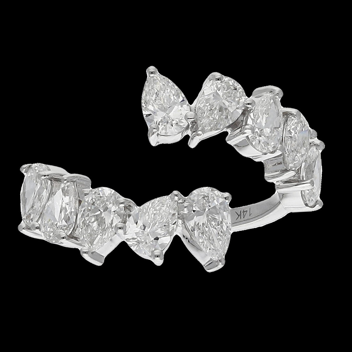 Buy 3 Carat Pear Cut Diamond Band Online | Diamond Ring Store
