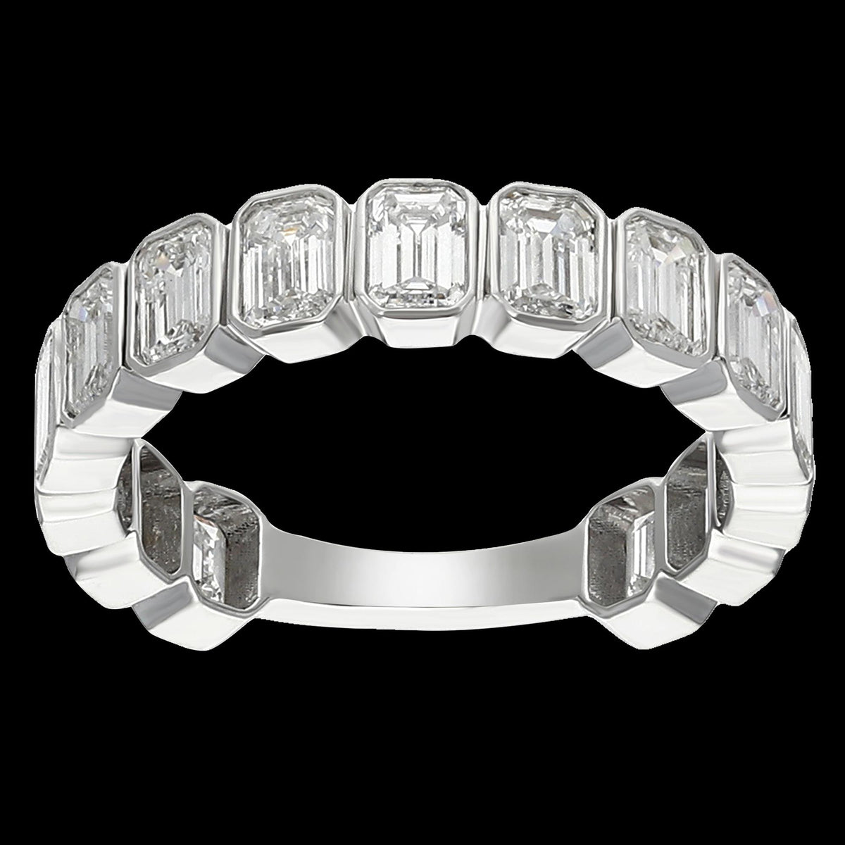 3 Carat Emerald Cut Diamond Band for Sale Online
