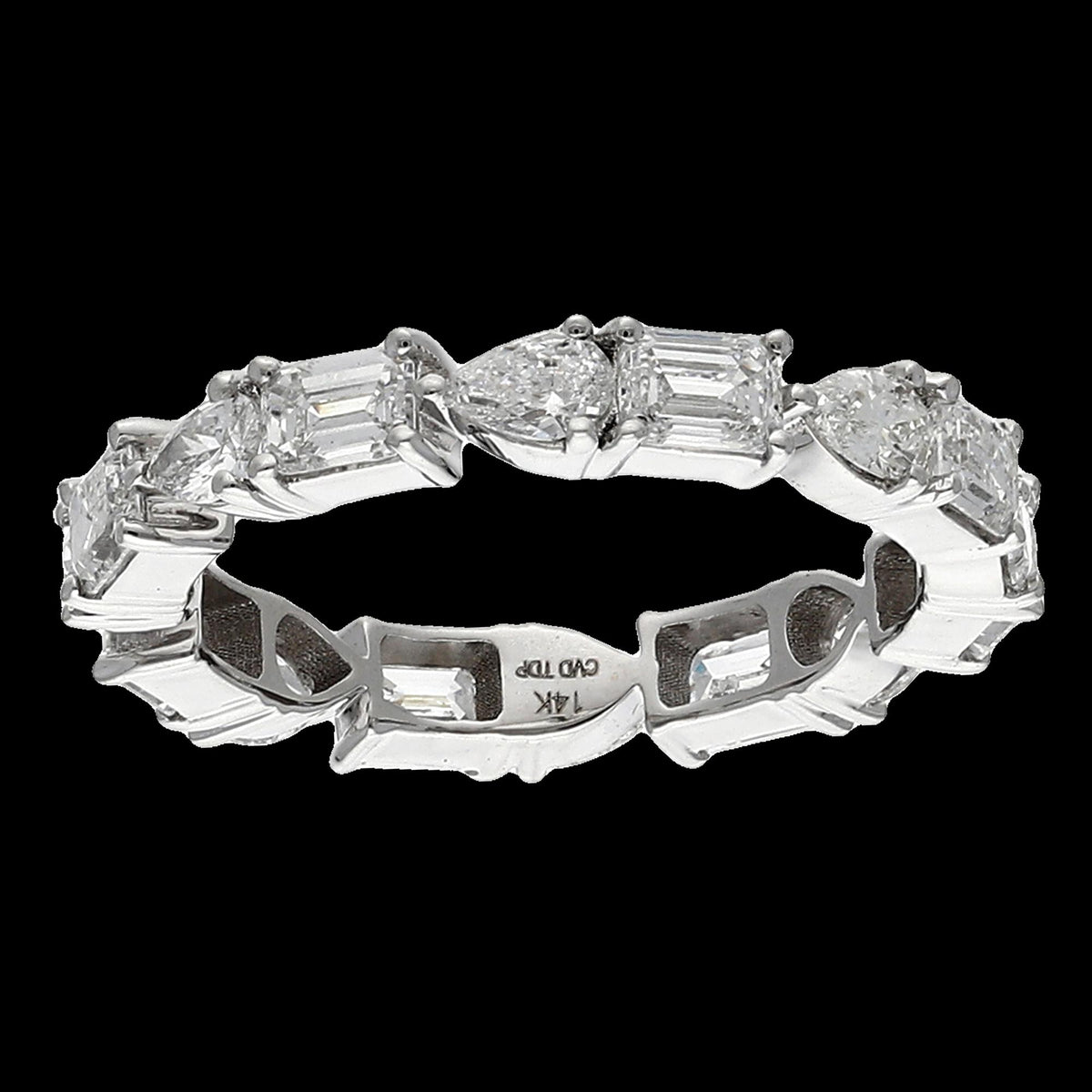 3.10 CT FG VS+ Diamond Rings in 14K White Gold