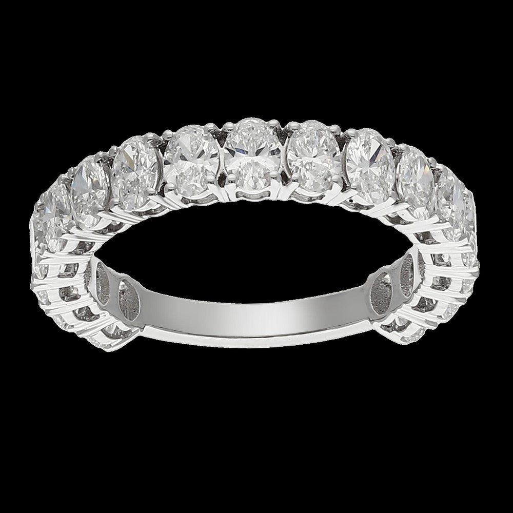 Buy 3.06 Carat Oval Diamond Band in 14K White & Yellow Gold
