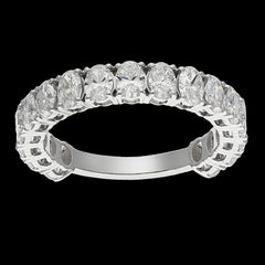 Buy 3.06 Carat Oval Diamond Band in 14K White & Yellow Gold
