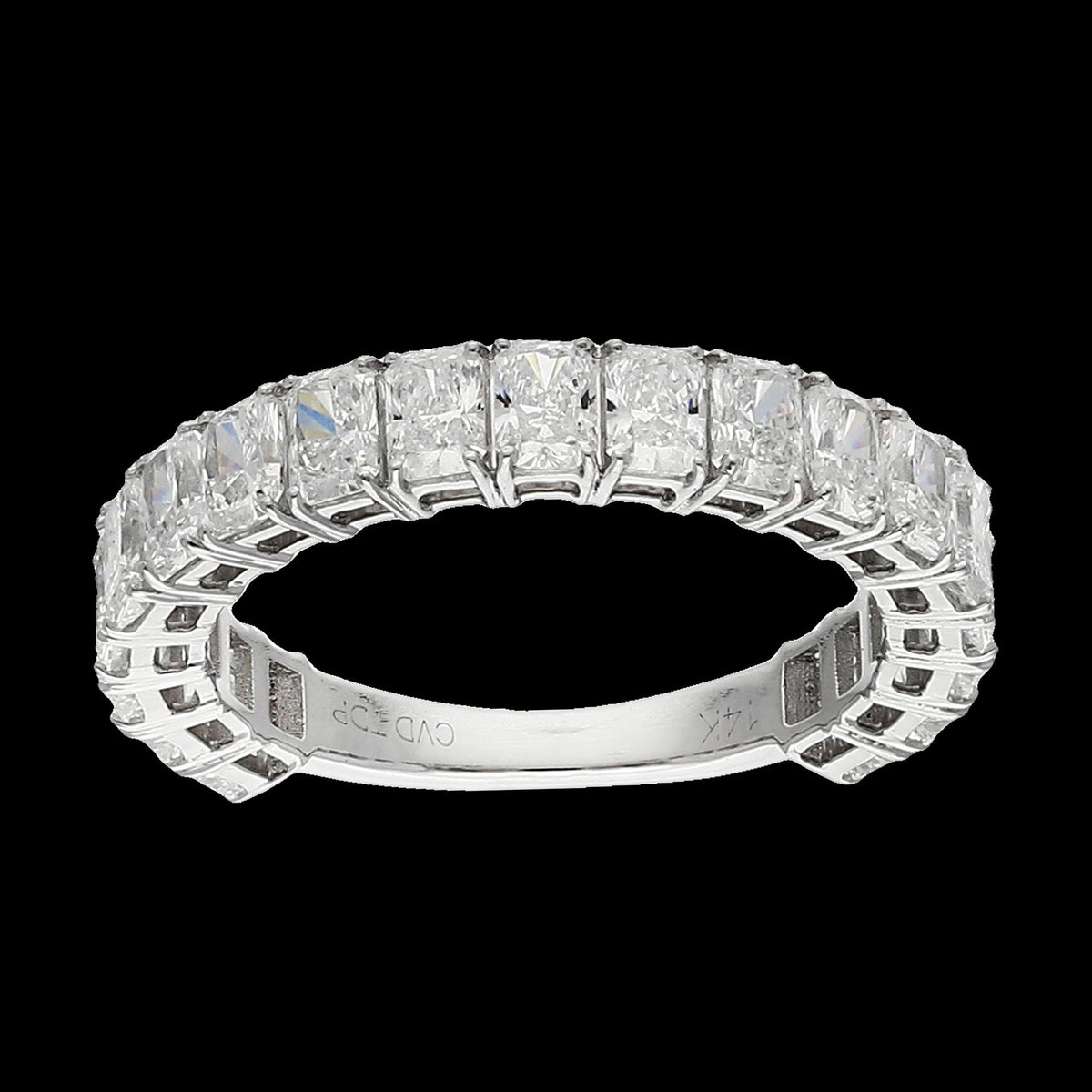 Buy Premium 3.22 Carat Emerald Cut Diamond Band Online