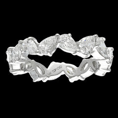 Buy Stylish 3.62 Carat Pear Cut Diamond Eternity Band Online