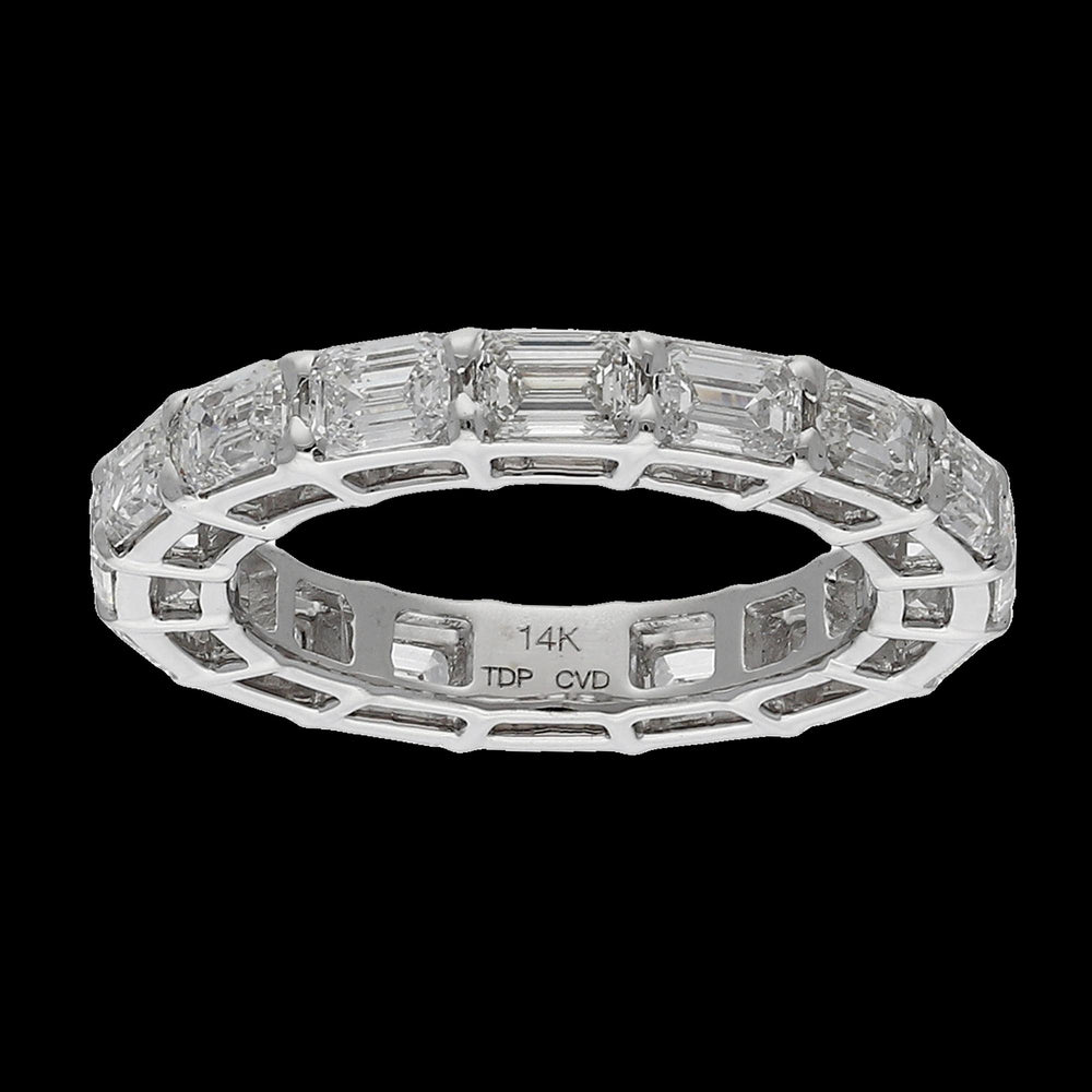 Buy 4 Carat Emerald Cut Diamond Eternity Band Online
