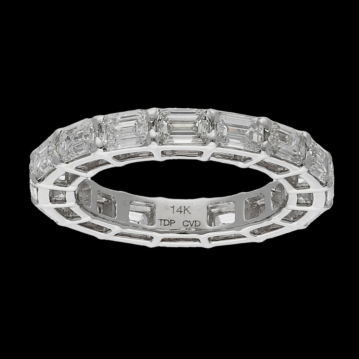 Buy 4 Carat Emerald Cut Diamond Eternity Band Online
