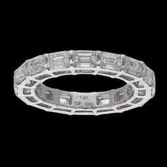 Buy 4 Carat Emerald Cut Diamond Eternity Band Online
