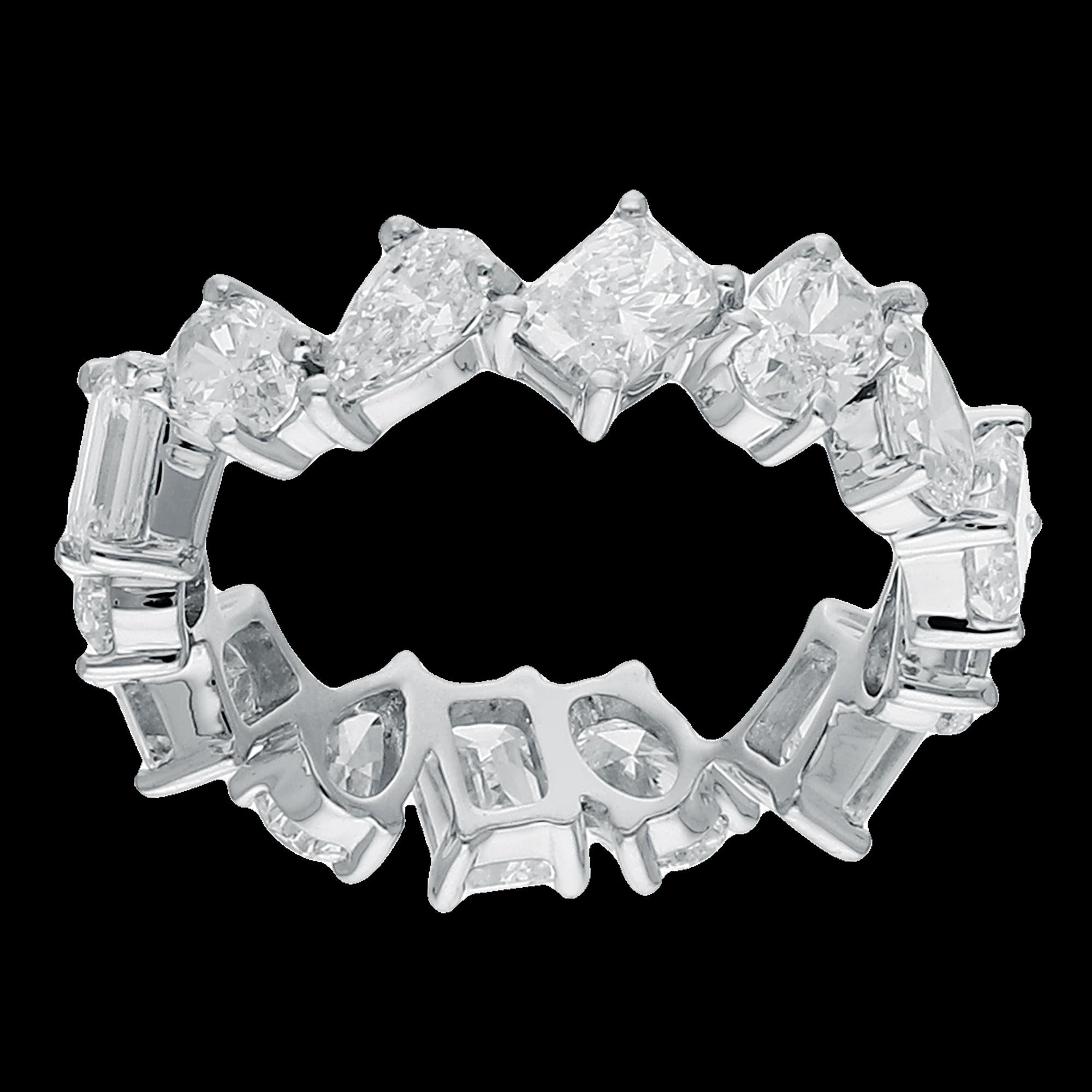 Buy 5 Carat Mixed Fancy Diamond Eternity Band Online
