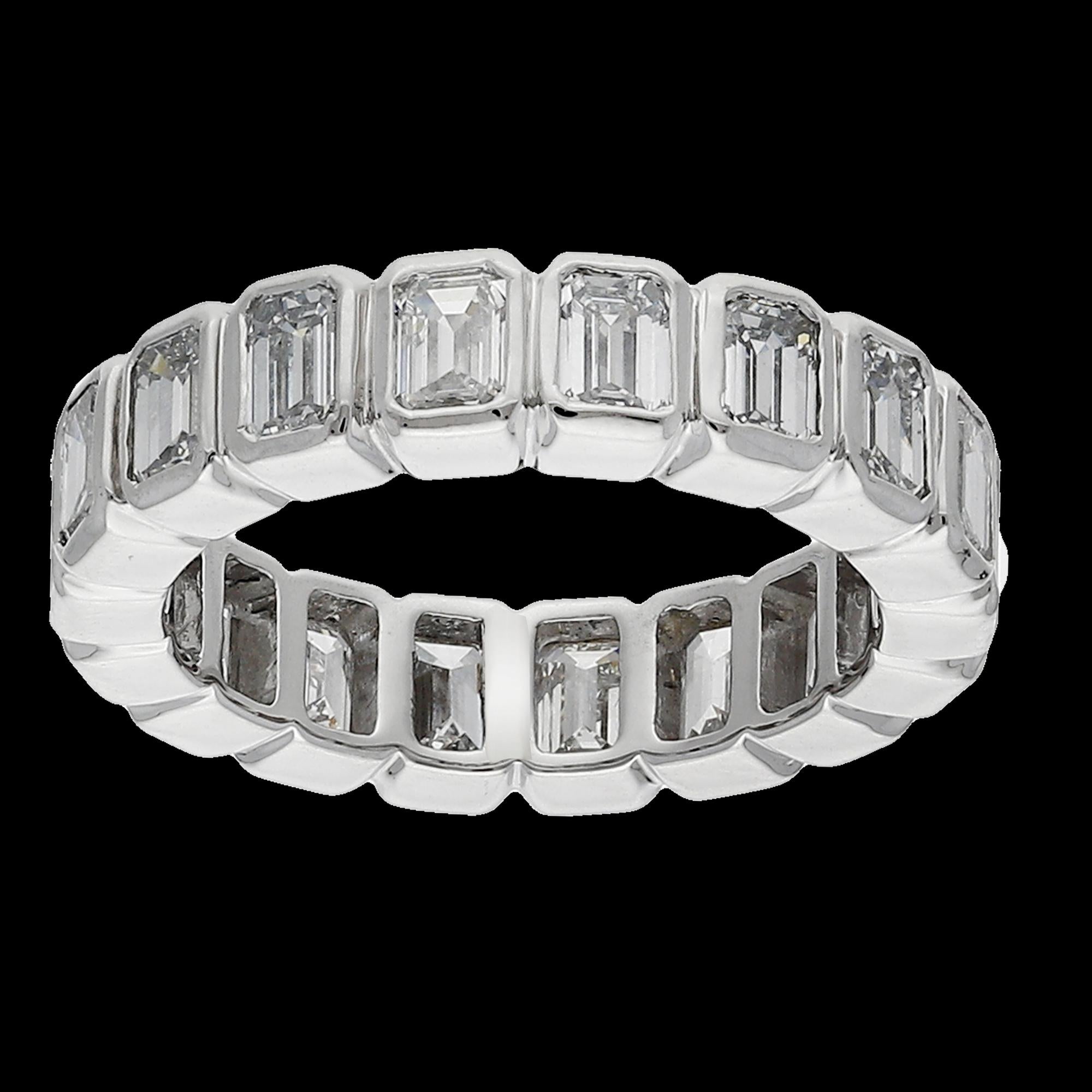 Buy 6 Carat Emerald Cut Diamond Eternity Band Online
