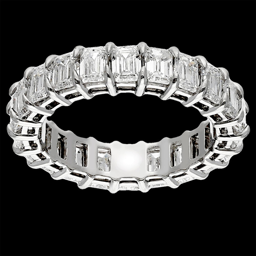 Buy 6.02 Carat Emerald Diamond Eternity Band Online
