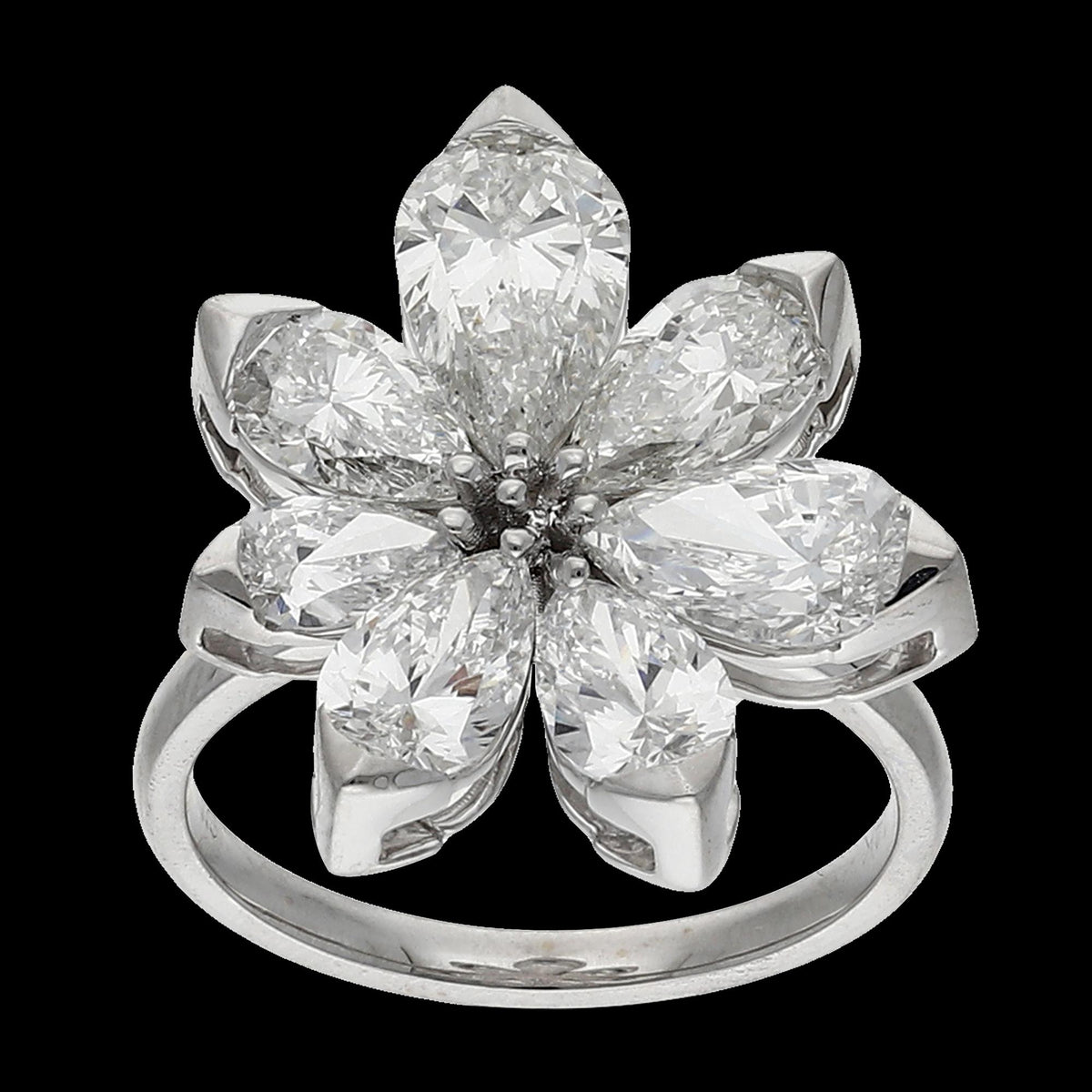 Buy Brilliant 6.02 Carat Pear Cut Diamond Ring Online
