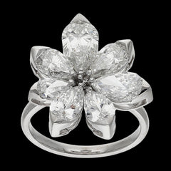 Buy Brilliant 6.02 Carat Pear Cut Diamond Ring Online
